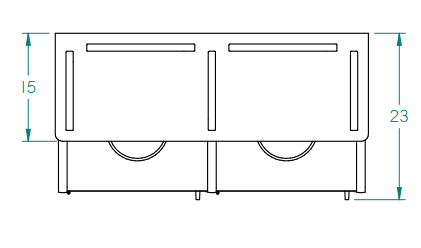 Double Trash Receptacle