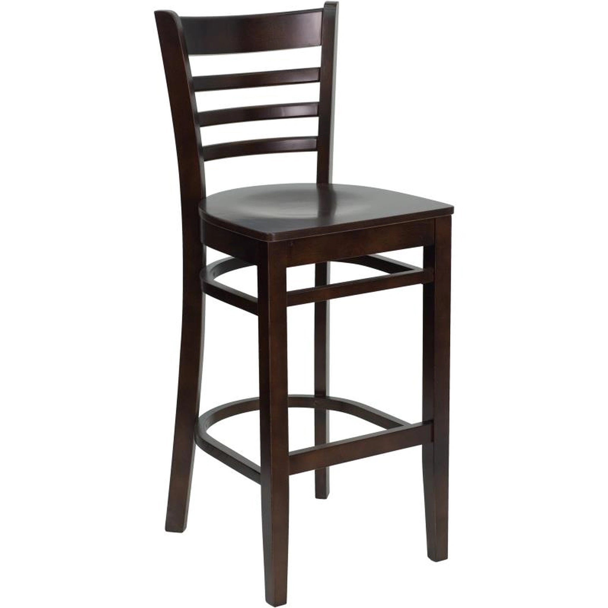 Wood Ladder Back Bar Stool